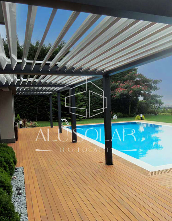 Pergola bioclimatique rétractable